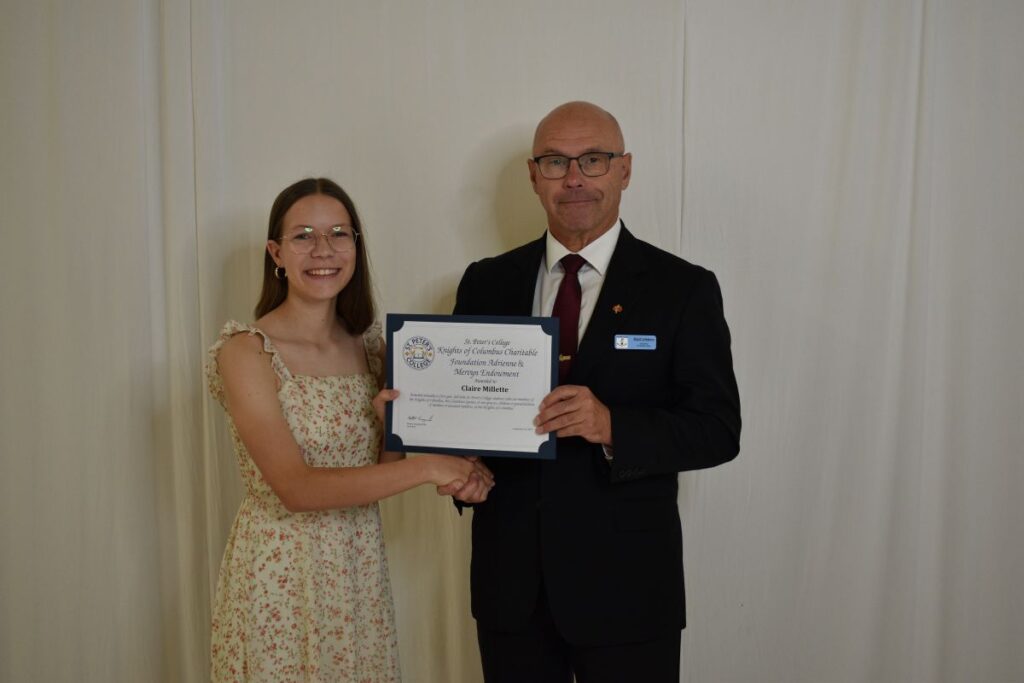 Bursaries awarded at St. Peter's College in Muenster 1 Claire Millette