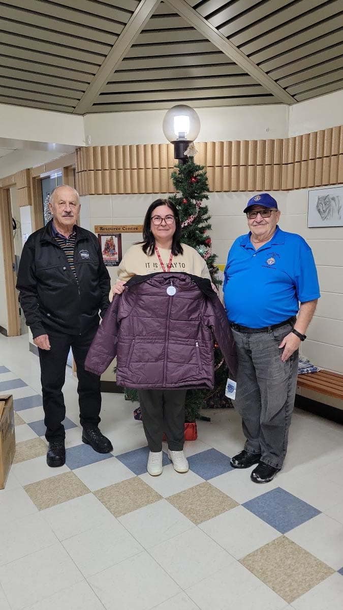 Coats for Wild Rose School Maurice Tanchuk, Tracy Bloomqist, Al Dion
