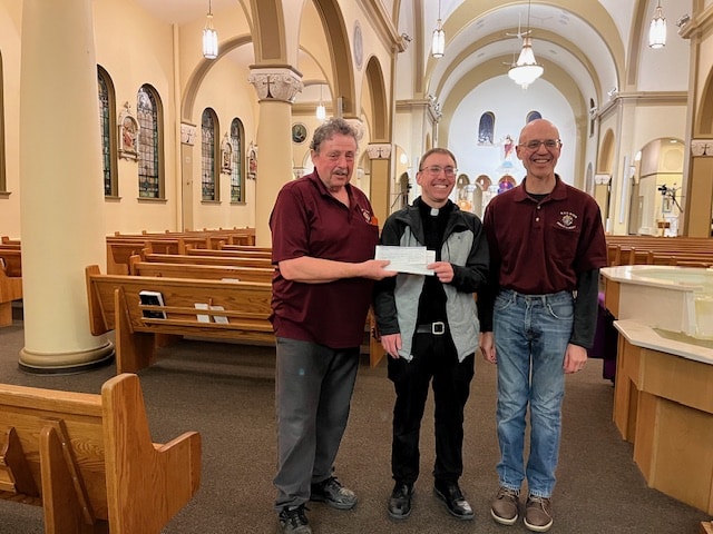 Father Travis Myrheim with GK Richard Beaulieu & FS Ray Langlois