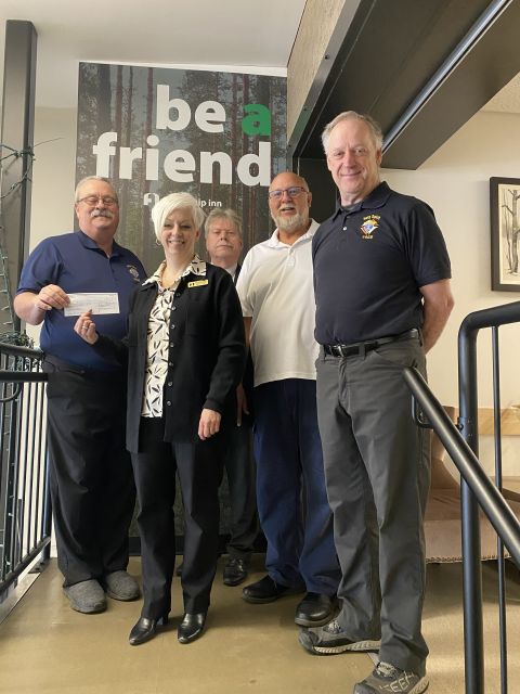 Holy Spirit Council #8905 in Saskatoon Presents Their Incentive Cheques 2 Friendship Inn