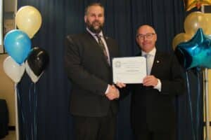Bursaries 3 Liam was not in attendance so the photo has the College president Rob Harasymchuk accepting for him