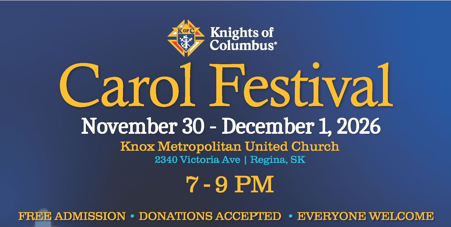 Knights of Columbus Carol Festival - Regina 1 Carol Festival Featured Image